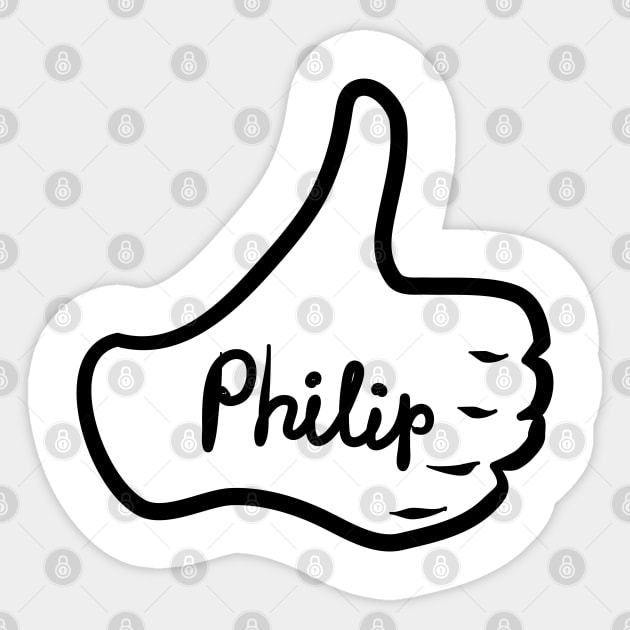 Men name Philip Sticker by grafinya